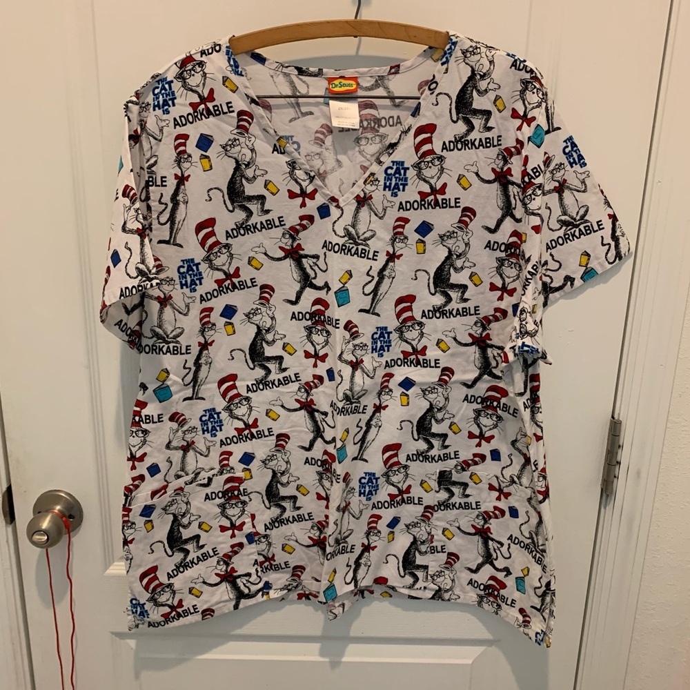 Dr Seuss Scrub Top